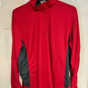 Red and Black Performance Athletic Pullover